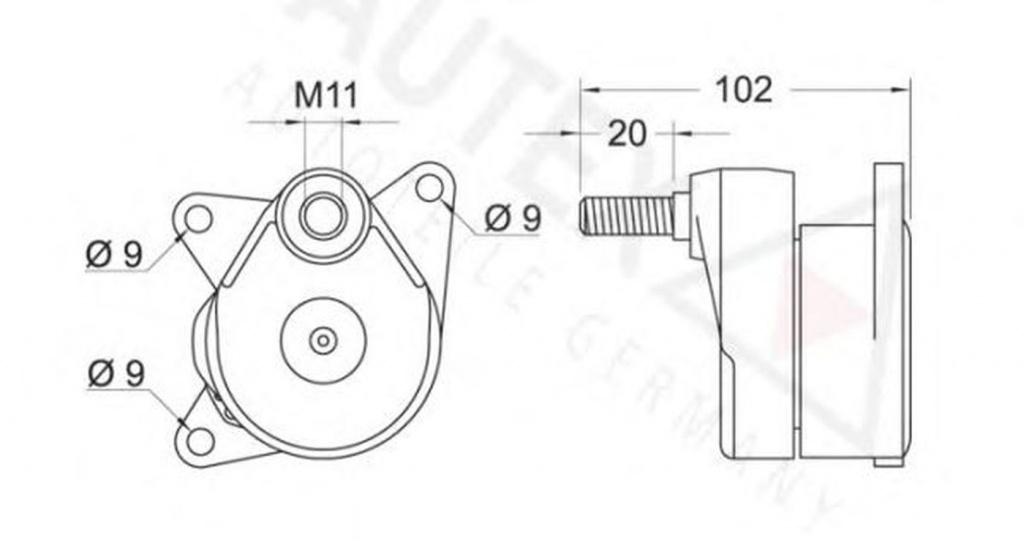 Intinzator curea SSANGYONG REXTON GAB AUTEX 601466