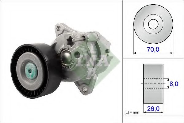 Intinzator,curea transmisie MERCEDES E-CLASS T-Model (S211) (2003 - 2009) INA 534 0481 10 piesa NOUA