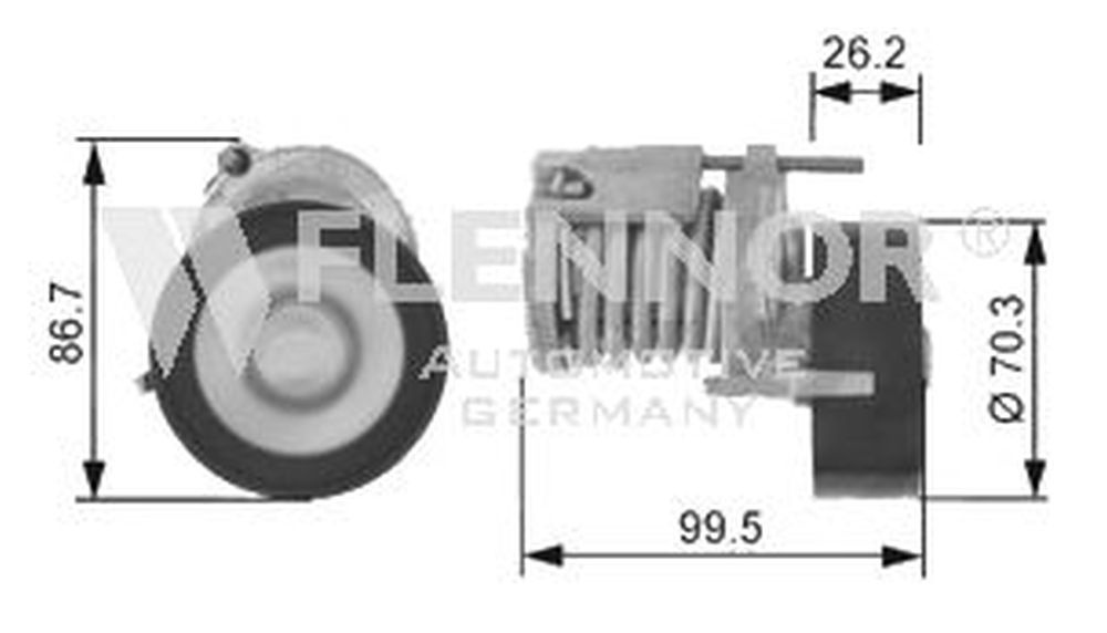Intinzator curea VW LUPO 6X1 6E1 FLENNOR FA20904