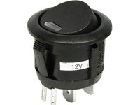 Intrerupator auto Carpoint 12V 20A rotund diametru 20mm , On/Off cu led