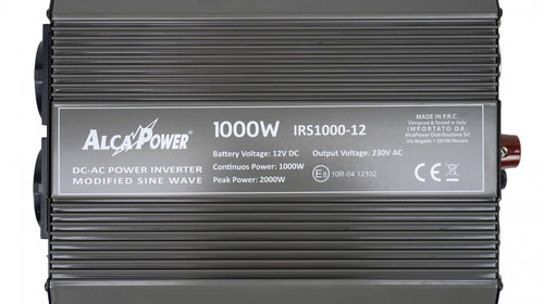 Invertor de tensiune AlcaPower by President 1000W 12V-230V, sinusoida modificata, port USB, intrare telecomanda PNI-ACAL211