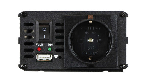 Invertor de tensiune auto Carpoint 12V-230V 600W 50Hz cu protectii la supra-sarcina , scurt-circuit, Port USB