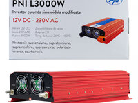 Invertor de tensiune PNI L3000W alimentare 12V iesire 230V PNI-H3000W12