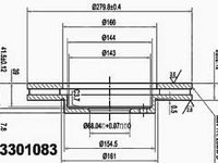 J3301083 set discuri punte fata pt nissan x-trail,maxima QX