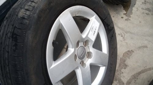 Janta aliaj AUDI A3 8L 1996-2006 8L0601025P 195/65R15/ 5x100,int.56,6Jx15 ET38, 2 Anvelope VARA Flourish GEPARD FC16B195/65R15 91V