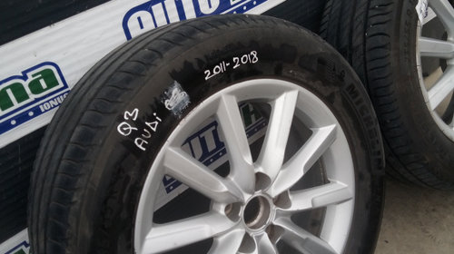 Janta aliaj Audi Q3 8U 2011–2018 235/55R17 , 7JX17 , 5x112, interior 57mm, ET43 8U0601025B,4 buc Michelin Vara Primacy 4 , 235/55R17 103Y, DOT 2018