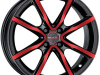 Janta aliaj MAK MILANO BLACK AND RED CB65.1 5/110 16X6.5 ET35