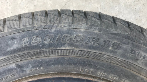 Janta tabla cu anvelopa iarna 195/65 R15 ET49 opel astra g bertone 1998 - 2004