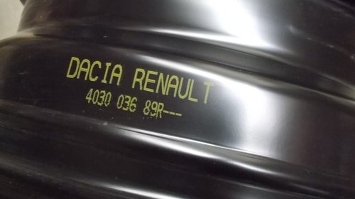 Janta tabla Dacia Logan 2 ET40 6J X 15H2 Originala 403003689R