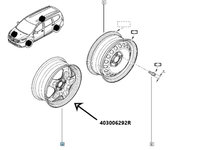 Janta tabla neagra 16" Dacia Dokker Lodgy