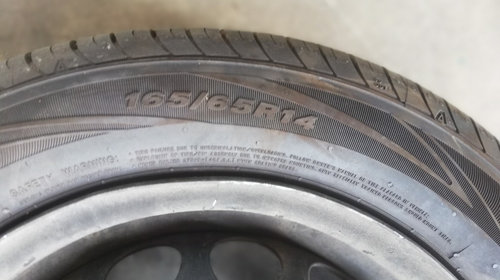 Janta tabla Toyota Aygo B4 R14 echipata cauciuc vara 165/65 R14 DOT 07.21