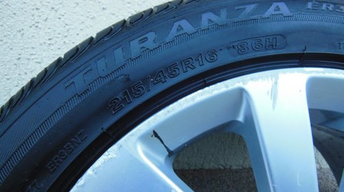 Jante 16 " Seat + Anvelope 215 / 45 R16 Bridgestone