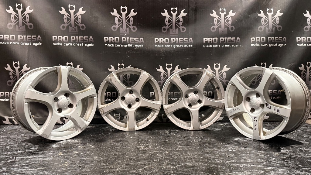 Jante 4x100 7.5J Et47 R16 Dacia Logan Sandero Renault Clio Ford Ka Peugeot - 4 buc set - imagine 1