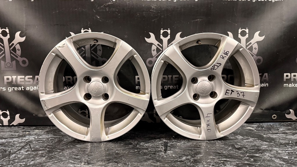 Jante 4x100 7.5J Et47 R16 Dacia Logan Sandero Renault Clio Ford Ka Peugeot - 4 buc set - imagine 3