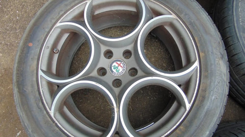 jante aliaj Alfa Romeo Stelvio R19 cu anvelope vara dot 2022 235/55/r19 Giulia afla romeo jante aluminiu doua culori