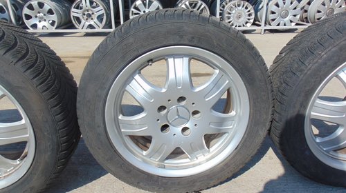 Jante aliaj Mercedes 7Jx16,ET 36 5x112+anvelope iarna 205/55R16