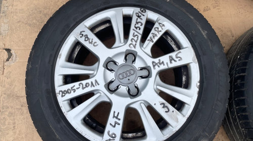 Jante aliaj originale AUDI A4,A5,A6 an 2005-2012 cu cauciucuri vara 225/55R16