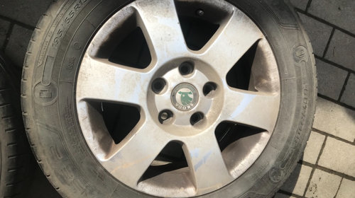 Jante aliaj pe 15” 5x112 originale skoda fara anvelope