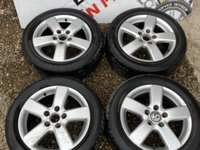 Jante aliaj pe 16" 5x112 oem vw 6,5j et50 cu anvelope vara 205/55/16 4mm