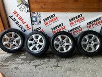 Jante aliaj pe 16" 5x112 originale audi a4 b8 cod 8k0601025f cu anvelope de vara 225/55/16 dot 1318 profil 6mm