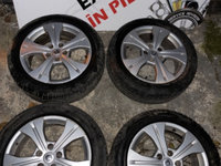 Jante aliaj pe 17" 5x114,3 renault megane 3 7j et 49 cu anvelope 205/55/17 2 bucati iarna 6,5mm 2 vara 6mm