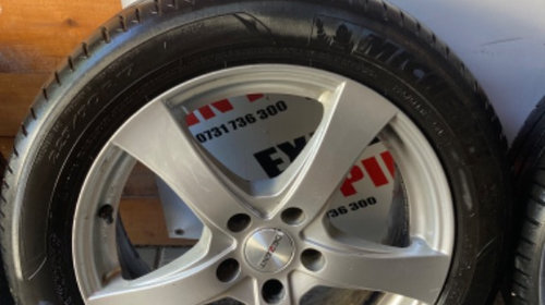 Jante aliaj pe 17" dezent 5x112 7j et45 audi a4 b8 cu anvelope vara michelin 225/50/17 profil 6mm