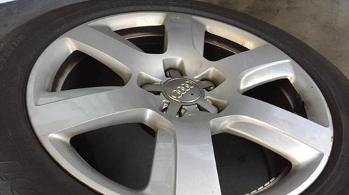 Jante Audi originale cu anvelope vara noi 225.55.17 Dunlop