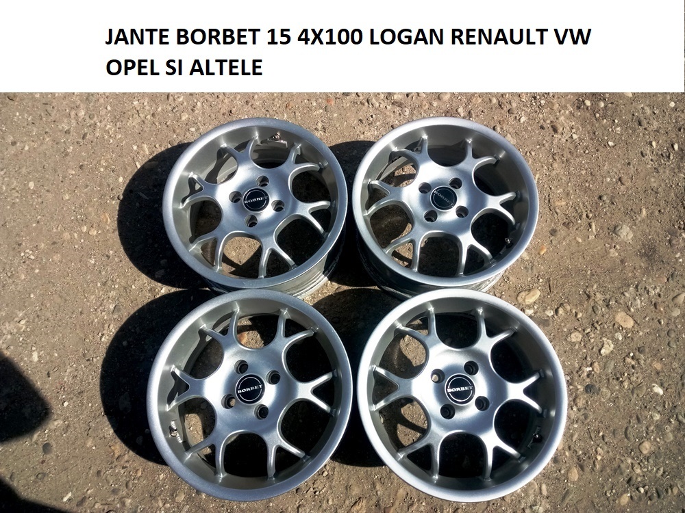 JANTE BORBET 15 4X100 VW OPEL RENAULT LOGAN SI ALTELE 1428005194
