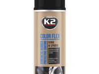 K2 Spray Vopsea Cauciucata Color Flex Negru Lucios 400ML L343CP