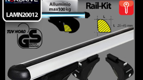 Kit 4 picioare pt. bare portbagaj aluminiu Nordrive Rail-Kit Alu