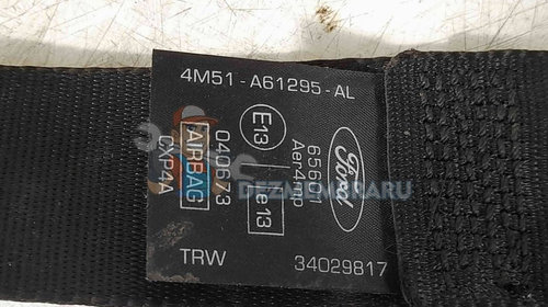 Kit airbag Ford Focus 2 (DA) [Fabr 2004-2012] 4M51-A042B85 CF 8M5T 14B321 1.6 TDCI