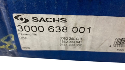 Kit ambreiaj 1.8/2.0 Benzina OPEL VECTRA A (86_, 87_, J89) [ 1988 - 1995 ], OPEL CALIBRA A (85_, C89) [ 1989 - 1997 ], OPEL ASTRA F (56_, 57_, T92) [ 1991 - 1998 ] SACHS 3000 638 001 OEM 90540810