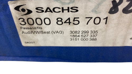 Kit ambreiaj 1.9 TDI VOLKSWAGEN NEW BEETLE Convertible (1Y7) [ 2002 - 2011 ], SKODA FABIA II (542) [ 2006 - 2014 ], SEAT LEON (1M1) [ 1999 - 2006 ], AUDI A3 (8L1) [ 1996 - 2006 ] SACHS 3000 845 701 OEM 038 198 141 PX