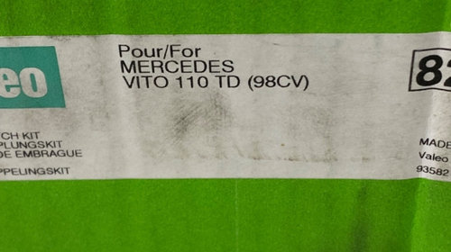 Kit ambreiaj 2.3 TD MERCEDES-BENZ SPRINTER 4-t Box (904) [ 1995 - 2006 ], MERCEDES-BENZ V-CLASS (638/2) [ 1996 - 2003 ], MERCEDES-BENZ VITO Box (638) [ 1997 - 2003 ] Valeo 821104 OEM 0192506201