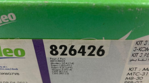 Kit ambreiaj 2.5 Diesel MITSUBISHI L300 / Delica III Bus (P0_W, P1_W, P2_W) ( 11.1986 - 12.2013) MITSUBISHI L200 II Pick-up ( 01.1986 - 10.1996) MITSUBISHI L300 / Delica III Van (P0_V, P1_V, P_2V) ( 11.1986 - 09.2013) Valeo 826426