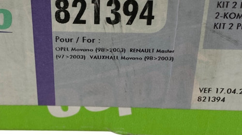 Kit ambreiaj 2.8 DTi RENAULT MASTER II Box (FD) [ 1998 - > ], OPEL MOVANO Box (F9, X70) [ 1999 - > ] Valeo 821394 OEM 7711134856
