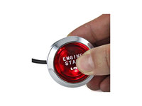 Kit buton pornire motor autoturism cu iluminare Rosu / Albastru 12V Cod: ES02 - Lumina Rosie