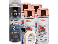 Kit complet reparatie si vopsire jante culoare Cupru Metalic, V4 AVX-KVJ-CUV4