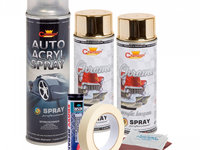 Kit complet reparatie si vopsire jante culoare Auriu Metalic, V2 AVX-KVJ-AUV2