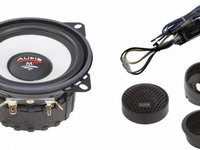 KIT Difuzoare auto pe 2 căi audio 4" 100 mm Sistem Component M 100 EVO 2 Crossover plug'n'play, 2x110/70 Wmax/Wrms, impedanta 3 ohm Audio System