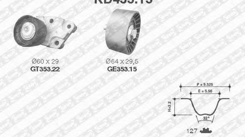 Kit distributie CHEVROLET KALOS SNR KD45313