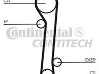 Kit distributie CT937K1 CONTINENTAL CTAM pentru Hyundai Coupe Hyundai Tiburon Hyundai Avante Hyundai Elantra Hyundai Lantra Hyundai Tuscani Kia Cerato Kia Spectra Kia Spectra5 Hyundai Trajet Hyundai Tucson Kia Carens Kia Sportage