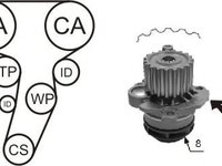 Kit distributie cu pompa apa SEAT ALTEA XL (5P5, 5P8) (2006 - 2016) AIRTEX WPK-199803