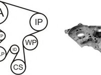 Kit distributie cu pompa apa TOYOTA COROLLA limuzina (_E12J_, _E12T_) (2001 - 2008) AIRTEX WPK-169901