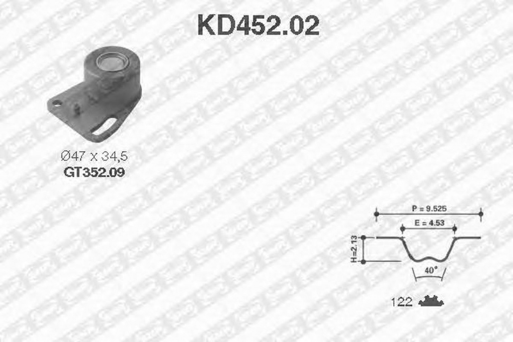 Kit distributie FORD TRANSIT bus E SNR KD45202