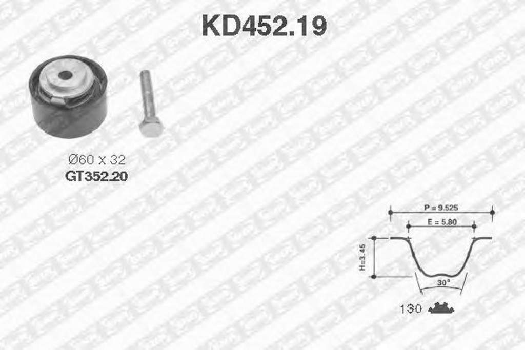 Kit distributie FORD TRANSIT bus E SNR KD45219