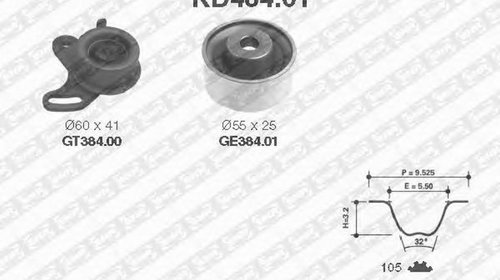 Kit distributie HYUNDAI ACCENT II LC SNR KD48