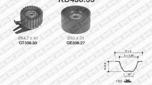 Kit distributie LANCIA KAPPA SW 838B SNR KD45