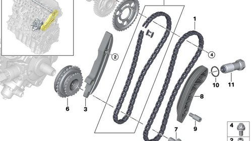 Kit distributie OE BMW E90 E60 F30 F10 F20 E8