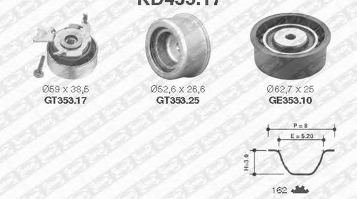 Kit distributie OPEL ASTRA G cupe F07 SNR KD4